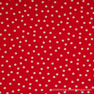 100% Rayon Fabric Printed Polka Dot Viscose Fabric